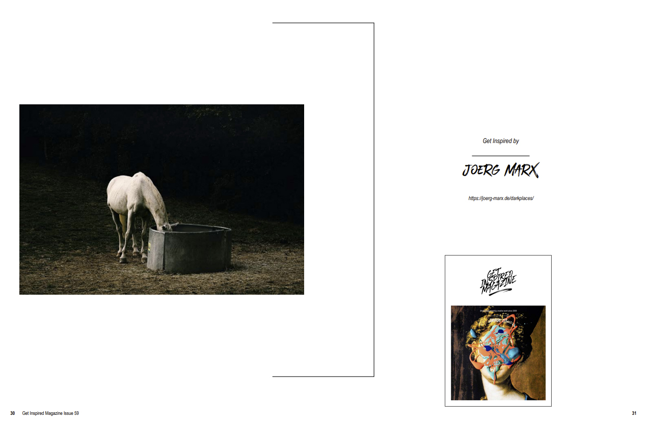 Get Inspired Magazine 59 December 2023 Photography Publication Joerg Marx - Horse Photo